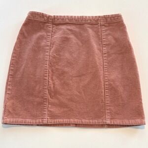 Forever 21 Pink Corduroy Short Mini Skirt Stretch Fall Winter Preppy Womens S